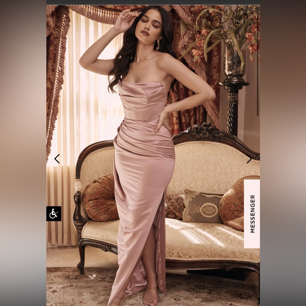House of Cb Adrienne Satin gown